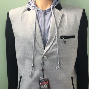 Perruzo Premium Men's Grey/Black Coat Sz XXL *NEW